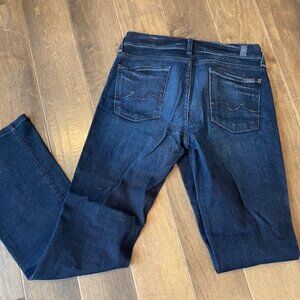 7 for all Mankind Dark Wash Bootcut Embellished Jeans Sz 29
